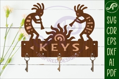 Kokopelli Key holders for metal and laser cutting Product Image 2