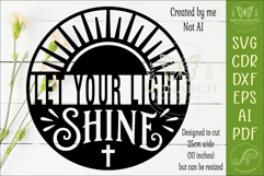 Let Your Light Shine SVG, Christian Wall Sign, Laser Cut Product Image 2