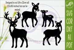 Woodland animal Silhouette Deer for laser cutting Product Image 2