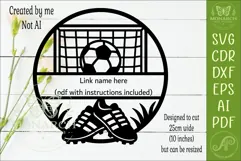 Soccer Name Sign SVG, Football Boys Bedroom Wall Decor Product Image 2