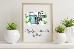 Camera with Watercolor Flowers Clipart Product Image 4