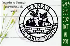 Nana's Vegetable Garden Sign SVG, Laser Cut Vegetable Gar Product Image 2