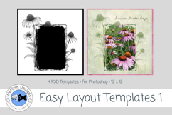 Easy Layout Templates 1 | Floral Scrapbook PSDs Product Image 3
