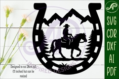 Horse Shoe Cowboy wall sign Product Image 2