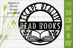 Escape Reality Read Books SVG | Book Lover Wall Sign Laser Product Image 3