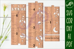 Space personalized kids height chart in imperial Product Image 2
