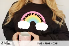 Happy Pride Rainbow SVG DXF PNG LGBTQ Community Product Image 2