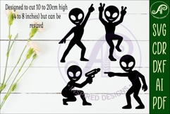 Alien Silhouette Shapes, UFO Cut outs 1 Product Image 2