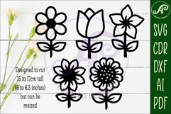 Flower Silhouette Cut out designs 1 Product Image 2