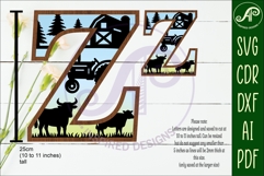Farm Large Z wall Letter 3 layer sign Product Image 2