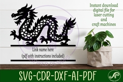Chinese Dragon personalized name sign laser cut Product Image 2