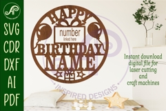 Happy birthday personalized wall art sign d2 Product Image 2