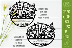 Wildflower Name Sign SVG, Floral Butterfly Monogram, Laser Product Image 2