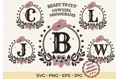 Coastal Cowgirl Monogram SVG Bundle Product Image 1