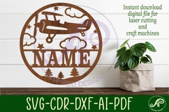 Airplane name wall art sign Product Image 2