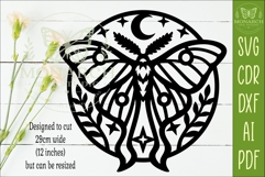 Celestial Luna Moth SVG | Moon and Stars Wall Art | Laser Product Image 2
