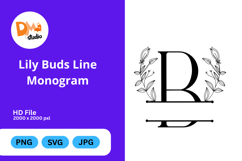 Lily Buds Line Monogram Product Image 1