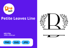 Petite Leaves Line Monogram Product Image 1
