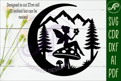 Crescent Moon Forest Fairy wall sign Product Image 2