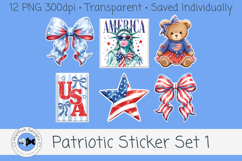 Patriotic Sticker PNG Set, Americana Clipart Product Image 3