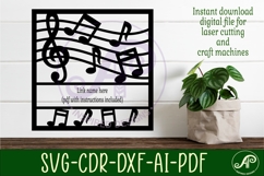 Music lovers name sign svg laser cut design or card Product Image 2