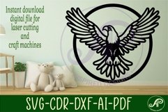 Eagle front on wall sign svg laser cut design Product Image 2