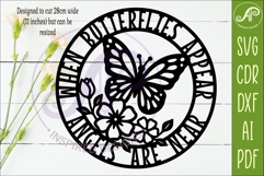 Butterfly Memorial Wall Sign SVG When Butterflies Appear Product Image 2