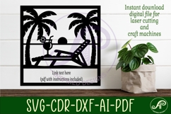 Beach lounger name wall art sign or card Product Image 2