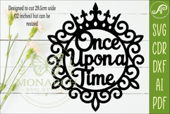 Once Upon a Time SVG | Fairytale Princess Nursery Wall Sign Product Image 2