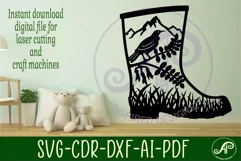 Gumboot New Zealand wall art sign, SVG file. vector file Product Image 2