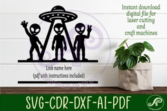 Alien Name Sign SVG, UFO Kids Name Sign, Space Name Decor Product Image 2