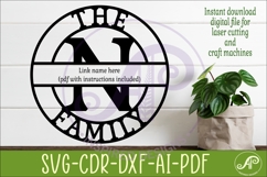 Monogram Family Letter N Name Sign SVG Product Image 2