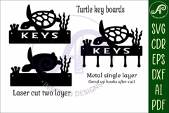 Turtle Key holder Ocean designs for wood and metal Product Image 2