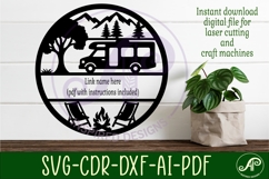 RV camper van name sign svg laser cut template Product Image 2