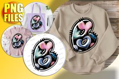 B Doodle Letter Love Heart Bright Design! Product Image 1