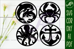 Ocean, nautical Coasters, laser cut out beach designs 1 Product Image 2
