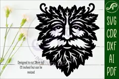 Green Man Wall Art SVG, Greenman Face Laser Cut File Product Image 2