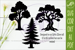 Woodland animal Silhouette Trees for laser cutting Product Image 2