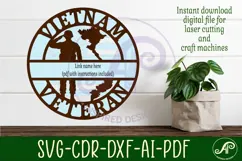 Vietnam Veteran name sign svg laser cut wall sign Product Image 2