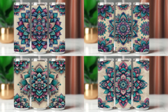 Tumbler Wrap 20 oz - floral mandala Product Image 1