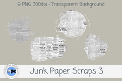Junk Paper PNG Scraps 3 Product Image 3