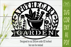 Apothecary Garden Sign SVG | Botanical Wall Art &amp; Herb Laser Product Image 2