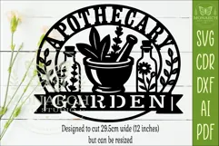 Apothecary Garden Sign SVG | Botanical Wall Art & Herb Laser Product Image 2
