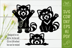 Cute Red Panda Silhouette SVG. Woodland Animals 1 Product Image 2