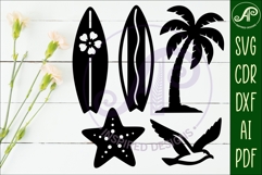 Summer Beach silhouettes laser cut out 5 Product Image 2