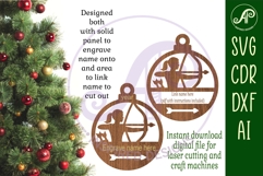 Archery female personalized Christmas Ornament SVG Product Image 2