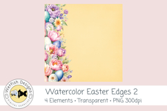 Watercolor PNG 300dpi Easter Edges 2 Product Image 3