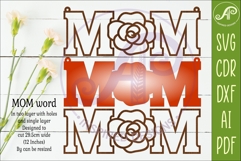 Rose MOM SVG, Laser Cut Mom Sign, Mother’s Day Hanging Product Image 2