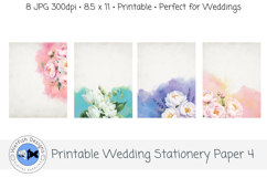 Floral Printable Stationery Paper 4 Product Image 3