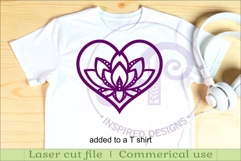 Lotus flower heart wall sign, laser cut Product Image 2